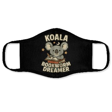 Discover Koala Bookworm Dreamer Face Masks