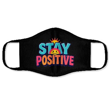 Discover Vibrant Stay Positive Sun Design Face Masks