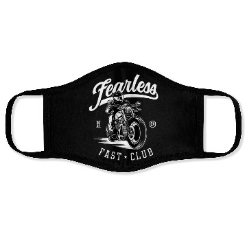 Discover Fearless Motorcycle Club Logo Design Face Masks
