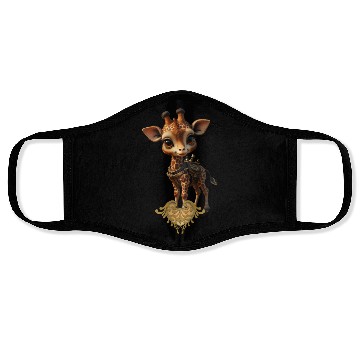 Discover Whimsical Giraffe with Steampunk Accessories Face Masks
