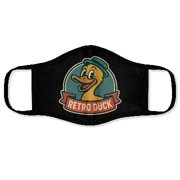 Discover Retro Duck Badge Design Face Masks