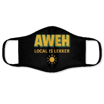 Discover Aweh Local is Lekker Sun Design Face Masks