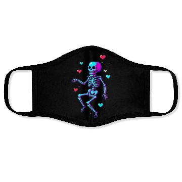 Discover Neon Skeleton Dancing Pixels Face Masks