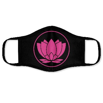Discover Pink Lotus Mandala Design Face Masks