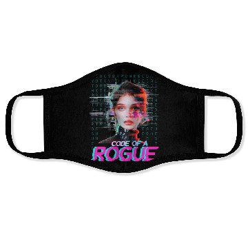 Discover Futuristic Digital Rogue Illustration Face Masks