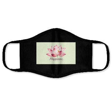 Discover Serene Lotus Happiness Design Face Masks