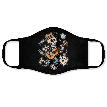 Discover Skeleton Playing Guitar with Ghost Face Masks