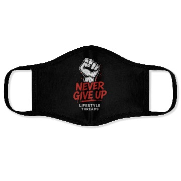 Discover Never Give Up  Motivational Streetwear Graphic T-s Face Masks