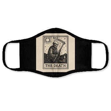 Discover Dark Tarot The Death Illustration Face Masks