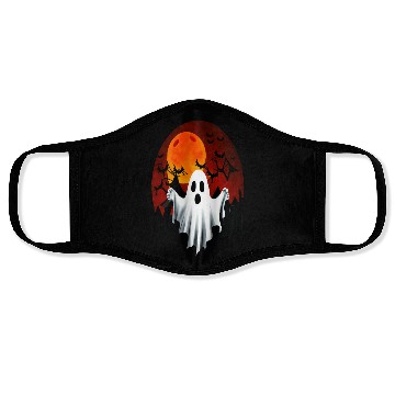Discover Haunted Night Ghost with Bats Face Masks