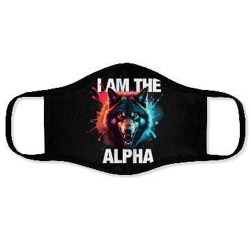 Discover I Am The Alpha Wolf Face Masks