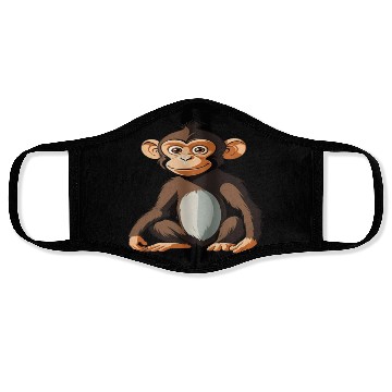 Discover Funny cute monkey. Face Masks