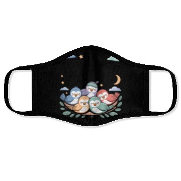 Discover Bird Nap Society | Cute Lazy Sleeping Birds Face Masks