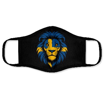 Discover Sweden Flag Lion Illustration Face Masks