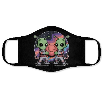 Discover Adorable Alien Friends Embrace Cosmic Unity Face Masks