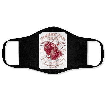 Discover Strawberry Fields Forever Vintage Design Face Masks