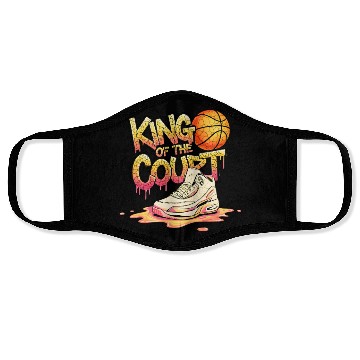 Discover King of the Court Basketball Street Art Design Face Masks