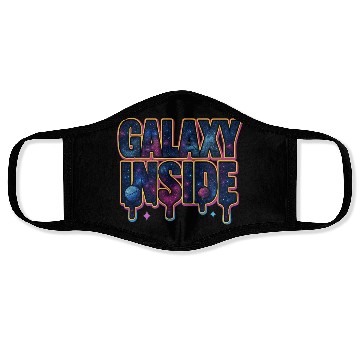Discover Galaxy Inside Cosmic Typography Face Masks