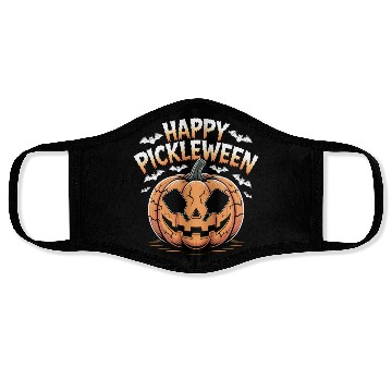 Discover Pickleween Pickleball Playing Funny Halloween Face Masks