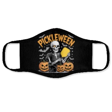 Discover Pickleween Pickleball Player Funny Halloween Face Masks