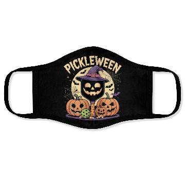 Discover Pickleween Pickleball Player Spooky Halloween Face Masks