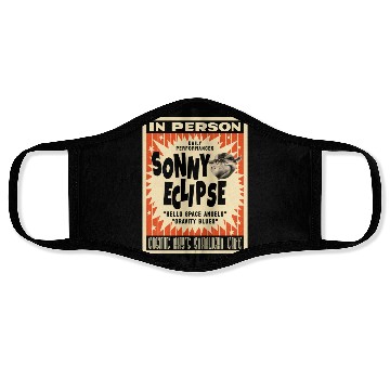 Discover Retro Sonny Eclipse Poster Face Masks