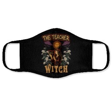 Discover Teacher Teaching Teachers School The Teacher Witch Face Masks
