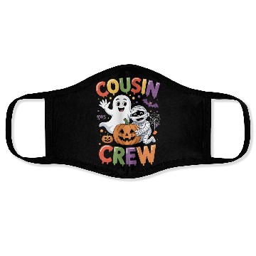 Discover Halloween Cousin Crew with Cute Mummy and Ghost Face Masks
