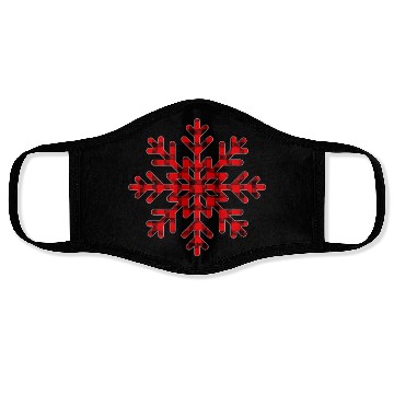 Discover Plaid Snowflake Holiday Pattern Face Masks