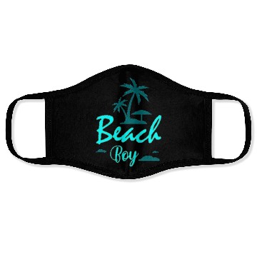 Discover Neon Beach Boy Nostalgia Design Face Masks