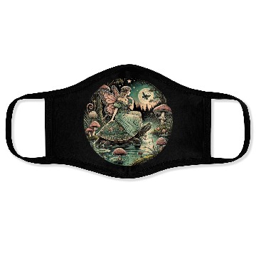 Discover Fairy Queen Rides Tortoise Under Moon Face Masks