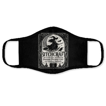 Discover Witch Flying on Broomstick with Crows Face Masks