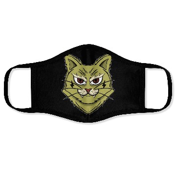 Discover cat green Face Masks