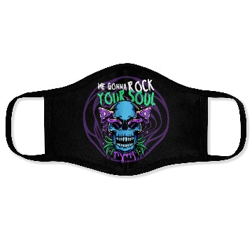 Discover Psychedelic Rock Skull Design Face Masks