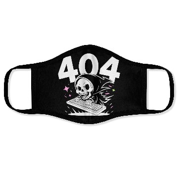 Discover Skull Cartoon Emergency 404 Error Design Face Masks