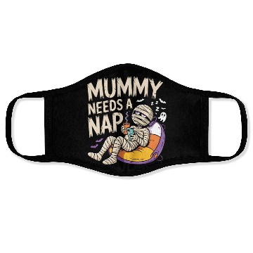 Discover Mummy with Coffee Napping Design Face Masks