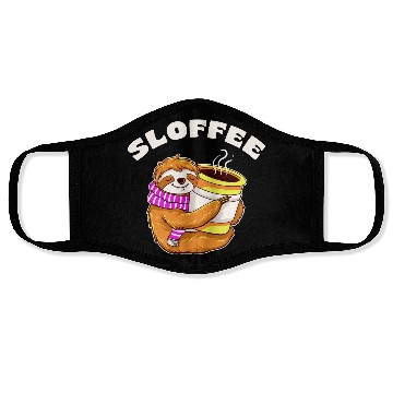 Discover Sloffee Sloth Coffee Lover Design  Face Masks