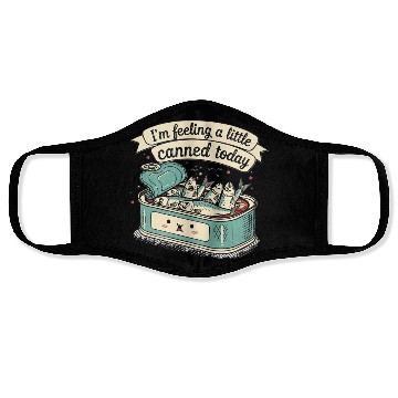Discover Whimsical Canned Fish Humor Design Face Masks
