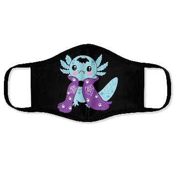 Discover Cute Blue Vampire Axolotl Face Masks