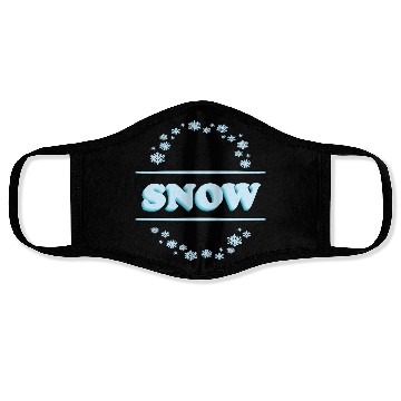 Discover Snowflake Circle Winter Design Face Masks