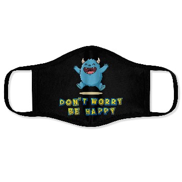 Discover Playful Monster with Positive Message Face Masks