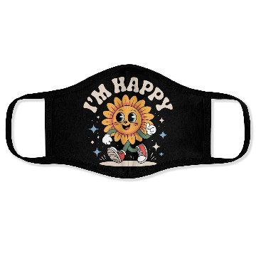 Discover Retro Happy Sunflower Face Masks