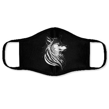 Discover My Pack Is Imaginary - Lone Wolf Face Masks