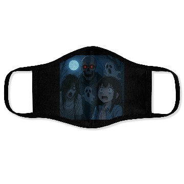 Discover Haunted Nightmare Anime Horror Design Face Masks