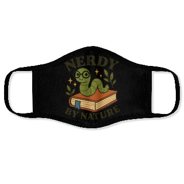 Discover Nerdy by Nature – Funny Bookworm Face Masks