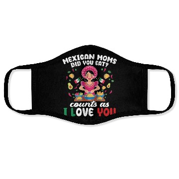 Discover Mexican Moms Abuelita Grandma Food Gift Face Masks
