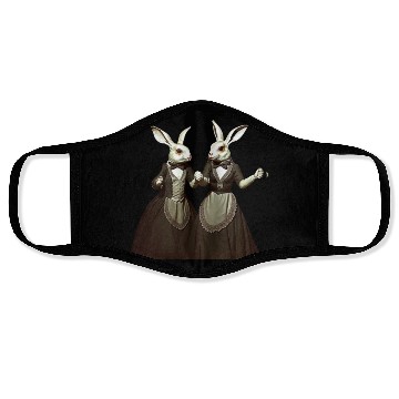 Discover Elegant Rabbit Couple Costume Design Face Masks