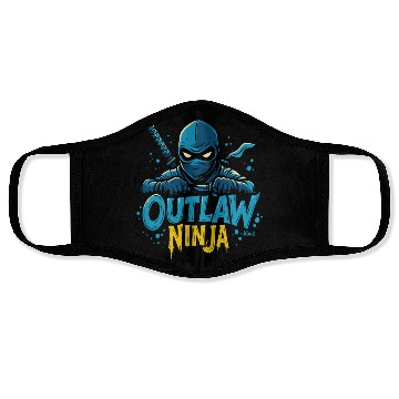 Discover Outlaw Ninja Cartoon Design Face Masks