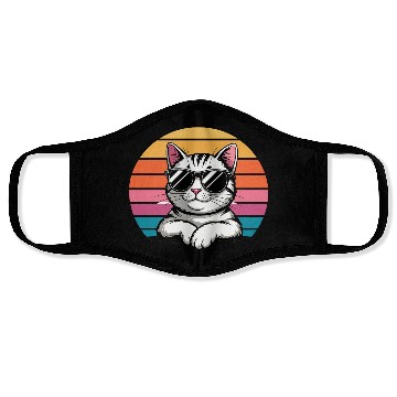 Discover Retro Neon Cat Face Masks – Fun Weekend Vibes