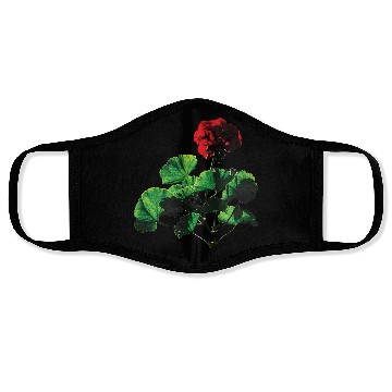 Discover Backlit Red Geranium Face Masks